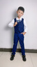 羅蒙兒童西裝套裝花童禮服男童西服小男孩中大童鋼琴演出三件套演 藍色馬甲四件套：馬甲+襯衫+褲子+領(lǐng)結 110 曬單實(shí)拍圖