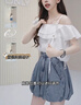 ONLY2025夏季新款氣質(zhì)荷葉邊不對稱(chēng)斜肩短款雪紡衫女|1252WS012 S12亮奶油白色 L 曬單實(shí)拍圖