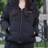 雪中飛2025新款女士短款羽絨服潮流休閑風(fēng)小個(gè)子加長(cháng)外套舒適溫暖 黑色|8056 M 160 曬單實(shí)拍圖