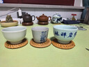 康韻  茶具配件壺承功夫茶杯墊子藤條編織杯墊紫砂壺墊手工茶杯墊套裝防燙防滑墊子 8cm藤編7件套 曬單實(shí)拍圖
