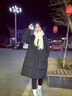 LPOX羽絨棉服女款2025年最新款面包服棉衣外套中長(cháng)款厚棉襖加厚棉衣女 黑色 L 110-130斤 曬單實(shí)拍圖