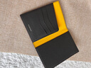 COGURE真皮日式護照包證件包多功能護照夾男士女士卡包高端送禮 黑色+黃色 曬單實(shí)拍圖