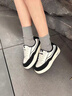 ARTICLE NO.【成毅同款】漢堡鞋增高小白鞋厚底休閑鞋子面包鞋男女同款運(yùn)動(dòng)鞋 黑拼白 39 曬單實(shí)拍圖