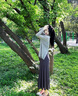 凡小如外搭針織開衫薄款女2024新款吊帶裙防曬開衫罩衫灰色上衣小外套 花灰色 L碼【建議100-110斤】 曬單實拍圖
