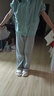 棉致加絨加厚白灰色運(yùn)動(dòng)褲子女秋冬季新款寬松闊腿休閑褲衛(wèi)褲 淺灰色【8811加絨高品質(zhì)26.5】 S 80-95斤 曬單實(shí)拍圖