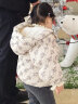 巴拉巴拉婴儿羽绒服女童冬装短款外套2023款保暖可爱浪漫法式潮 咖色调-白鸭绒-00355 90cm 实拍图