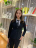 伊婭莎職業(yè)西裝套裝男女商務(wù)正裝氣質(zhì)面試西服房產(chǎn)銷(xiāo)售銀行教師工作服裝 女-單件藏青色西裝 XL 曬單實(shí)拍圖