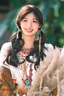 CHANEELR & KARITH復(fù)古民族風(fēng)披肩女川西旅游拍照加厚圍巾女生日小眾禮物送女友老婆 磚紅 曬單實拍圖