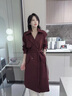 佰藍嬌安可拉紅風(fēng)衣外套女中長(cháng)款2025春秋新款氣質(zhì)修身高級感英倫風(fēng)大衣 安可拉紅 M （建議100-115斤） 曬單實(shí)拍圖