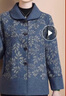 俞兆林奶奶春秋外套長(cháng)袖老年人衣服老太太呢子厚款上衣媽媽翻領(lǐng)女裝 Fxxx88sdqq 藍色+黑色三角褲 5XL 【推薦140-160斤】 曬單實(shí)拍圖