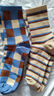 寶蓋丁藍色格子襪子女中筒襪ins潮學(xué)院風(fēng)街頭棉長(cháng)襪日系韓版條紋 組合C 均碼 曬單實(shí)拍圖