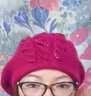 藍(lán)詩(shī)夢(mèng)戴新款帽子女冬天媽媽毛線帽保暖韓版針織帽兔毛帽時(shí)尚加厚套頭帽 （雙層加厚）酒紅色 成人56-60cm 曬單實(shí)拍圖