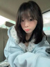 索菲堡碎花連帽衛(wèi)衣女2024oversize薄款外套韓系chic寬松慵懶風開衫上衣 藍色【加絨】 M 曬單實拍圖