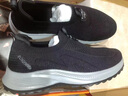 足力健老人鞋男夏季網(wǎng)面一腳蹬健步鞋輕便透氣防滑軟底女鞋同款 6605深灰男款 42 曬單實(shí)拍圖