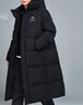 鴨鴨（YAYA）王一博同款312g充絨冰殼系列羽絨服男女過(guò)膝長(cháng)款冬季新款極寒外套 青光黑【抗寒-40℃】 M (建議115-135斤) 曬單實(shí)拍圖