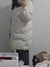 雅黛絲薇羽絨棉服女中長(cháng)款2025新款冬季時(shí)尚可拆卸帽加厚保暖棉襖棉衣外套 米白色 S 【建議80-105斤】 曬單實(shí)拍圖