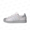 阿迪達斯 （adidas）三葉草女鞋板鞋 秋季新品時尚潮流貝殼頭休閑鞋低幫小白鞋運動鞋 JQ8729/淺灰色/亮白色/灰石綠 38.5 (235mm) 曬單實拍圖