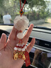禧卡森  汽車(chē)掛件玉石貔貅高級感新款車(chē)內飾品擺件平安車(chē)載掛飾吊飾女 紅色沙金如意平安墜 曬單實(shí)拍圖