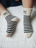 京悠雨德國品質(zhì)兒童襪子春秋款純棉秋冬季男童女童小孩中筒寶寶無(wú)骨條紋 橫條1988-5雙裝【10A 純棉抗起球】 5雙 3-5歲 M 建議腳長(cháng)14-16CM【鞋碼19-25】 曬單實(shí)拍圖