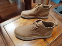 木林森男鞋秋冬季2025新款高幫男士休閑皮鞋真皮工裝馬丁鞋子男加絨棉鞋 淺棕 （3773款） 41 （標準皮鞋碼） 曬單實(shí)拍圖