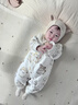 優(yōu)奇嬰兒連體衣洋氣可愛夾棉保暖哈衣加厚款連身衣男女寶寶裝a類家居 宮廷兔兔 66cm 曬單實拍圖