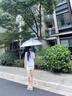 愛上雨漸變長(zhǎng)柄雨傘女士升級(jí)創(chuàng)意手柄加大加固加厚太陽傘防曬晴雨兩用傘 【透明云朵手柄】8骨---漸變紫 曬單實(shí)拍圖