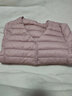 鴨鴨（YAYA）佟麗婭同款秋冬輕薄羽絨服女圓領(lǐng)保暖防寒內膽薄款內搭外套 粉色 M 曬單實(shí)拍圖