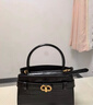 CHARLES&KEITH鱷魚(yú)紋凱莉包手提斜挎婚包包女包生日禮物CK2-50270880-1 Black黑色 S 曬單實(shí)拍圖