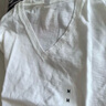 優(yōu)衣庫(kù)女裝竹節(jié)紗V領(lǐng)T恤/短袖棉白T上衣打底內(nèi)搭春夏新款483576 00 白色 M /160/84A 曬單實(shí)拍圖