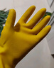 東方紅 55CM橡膠手套加長(zhǎng)袖防水耐用膠皮廚房保潔清潔洗衣加厚耐油污 3雙裝(黃色) L碼 曬單實(shí)拍圖