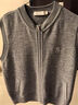 納維凱爾意大利小帆船女全羊毛背心圓領(lǐng)針織開(kāi)衫毛衣2334994502 灰 S  曬單實(shí)拍圖