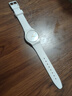 Mtin斯沃琪Swatch橡膠硅膠表帶GB274 SUOB704原創(chuàng  )炫彩手表帶男女代用 白色 17mm 曬單實(shí)拍圖