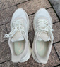 安踏小千禧丨休閑鞋女鞋革面防潑水復古增高厚底軟底冬季老爹鞋運動(dòng)鞋 【細網(wǎng)面】泥沙灰/象牙白-1 37.5 曬單實(shí)拍圖