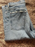 moussy【熱銷爆款】褲王新款直筒水洗毛邊牛仔褲010GAS11-5440 藍(lán)色 L 曬單實(shí)拍圖