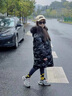 迪士尼寶寶童裝兒童羽絨服女童中長款白鴨絨洋氣中大童免洗冬加厚保暖輕薄 糖果粉 150 建議140-150cm11-12歲cm 《 曬單實拍圖