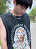 QMXD美式嘻哈男士串珠項鏈男生鈦鋼鎖骨鏈小眾百搭設(shè)計感衛(wèi)衣鏈配飾品 項鏈 曬單實拍圖