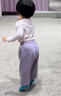 戴維貝拉（DAVE＆BELLA）兒童褲子束腳男童休閑褲洋氣寶寶運(yùn)動褲女童長褲2025秋裝新款童褲 煙紫色【現(xiàn)貨】DB1242285 100 cm（建議身高90-100cm） 曬單實(shí)拍圖