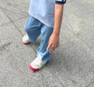 泰蘭尼斯秋季兒童閃燈鞋男童發(fā)光運(yùn)動(dòng)鞋防滑板鞋 灰/白/藍(lán) 29碼 曬單實(shí)拍圖