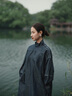 浮云堂.雅」青藍.中式改良亞麻牛仔連衣裙女2025春秋復古氣質(zhì)中長(cháng)款裙子 青藍 M 曬單實(shí)拍圖
