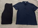 皮爾卡丹（pierre cardin）絲滑休閑運動(dòng)套裝男2025夏季新款潮流含桑蠶絲短袖t恤男裝套裝潮 A09哈青【套裝】褲子備注尺碼 XL 【126-140斤】 曬單實(shí)拍圖