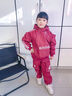mlgt kids童裝男童加絨套裝冬季新款兒童加厚保暖外套男寶寶夾棉衣服 紅色 90 cm 曬單實(shí)拍圖