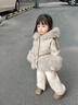G.DUCKKIDS小黃鴨童裝女童毛毛領(lǐng)外套秋冬款2025新款寶寶冬季上衣小女孩冬裝 卡其【外套】 120 建議身高105-115cm 4-5周歲 曬單實(shí)拍圖