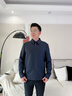 沙馳（SATCHI）男裝男士行政夾克2024春夏新款logo提花商務(wù)休閑干部茄克男 藍灰 L (50) 曬單實(shí)拍圖