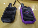 柘恒（haperpet）对讲机迷你小型户外酒店餐厅民用商用大功率远距离USB充电儿童专业无线手台 魅夜紫+耳机 实拍图
