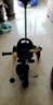 麥豆兒童三輪車(chē)寶寶嬰兒手推車(chē)幼兒腳踏車(chē)1到5歲童車(chē)自行車(chē) 手推大S豪華藍 曬單實(shí)拍圖