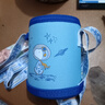 史努比（SNOOPY）兒童保溫杯帶吸管316不銹鋼男女學(xué)生兩用幼兒園寶寶雙蓋水杯子 藍 曬單實(shí)拍圖