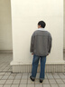 人本春季透氣帆布鞋男款2025新款厚底休閑百搭輕便鞋子男潮流男士板鞋 黑棕 42 曬單實拍圖