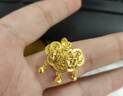 周大生黃金吊墜金鎖平安鎖錦鯉福字鎖鈴鐺吊墜成人項鏈情人節禮多退少補 約 6.63g（不含項鏈） 曬單實(shí)拍圖