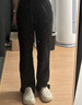 lululemon丨Loungeful 女士休閑直筒長(zhǎng)褲 黑色(LW5HGTA) S 曬單實(shí)拍圖