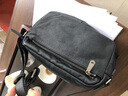 BOYCLN品牌 單肩包男 頭層牛皮斜挎包簡(jiǎn)約休閑上班通勤包 真皮運動(dòng)背包 黑色 曬單實(shí)拍圖
